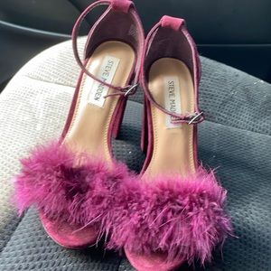 Steve Madden Purple Feather Heels